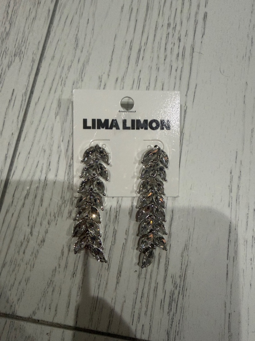 Lima Limon Silver Marquise Cascade Drop Earrings - Sparkling Silver